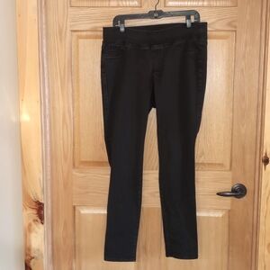 Sz 0X Sound/Style Pull-on Black Silk Denim Jeans